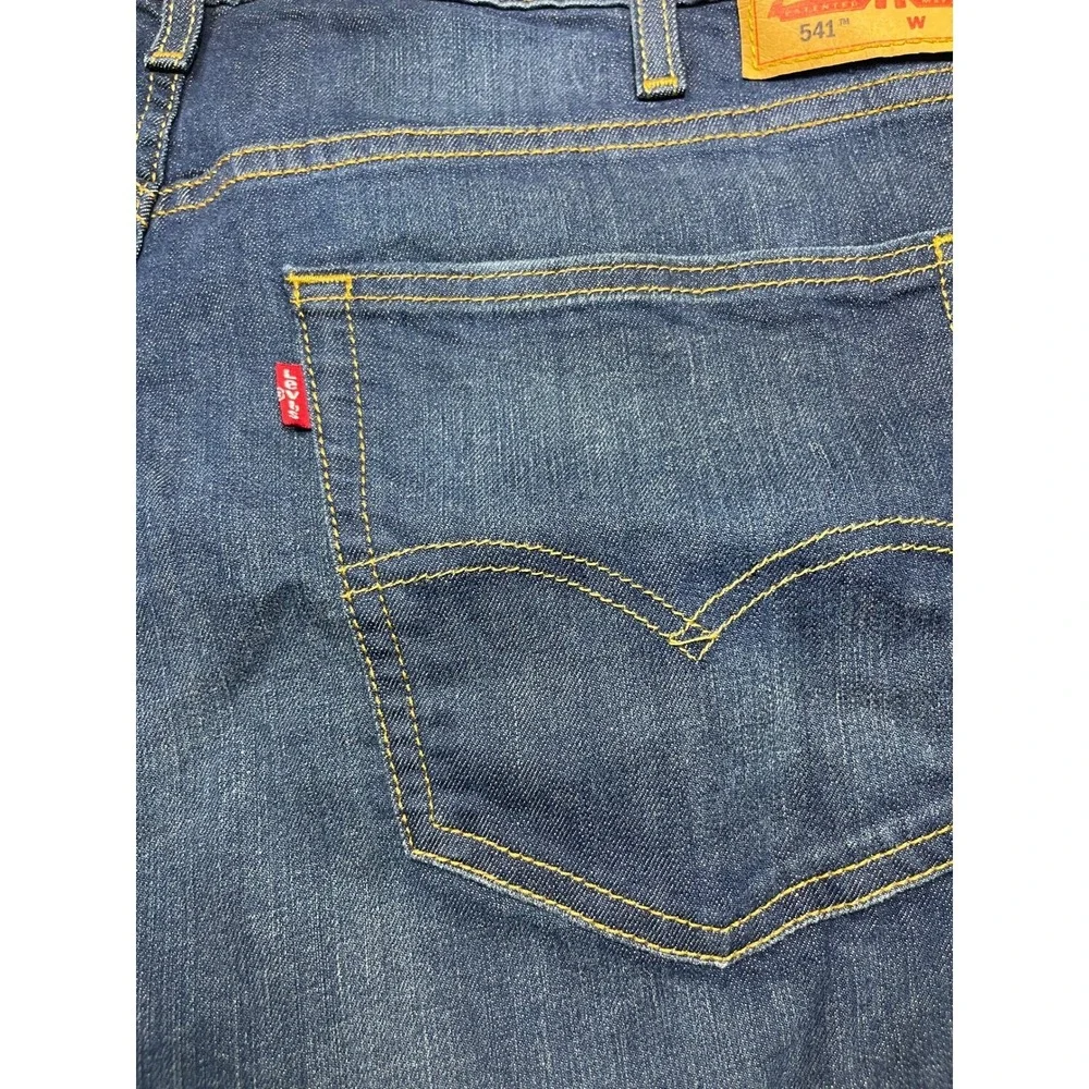 Levis 541 Athletic Taper Mens Jeans Medium Wash Blue Denim 40x29